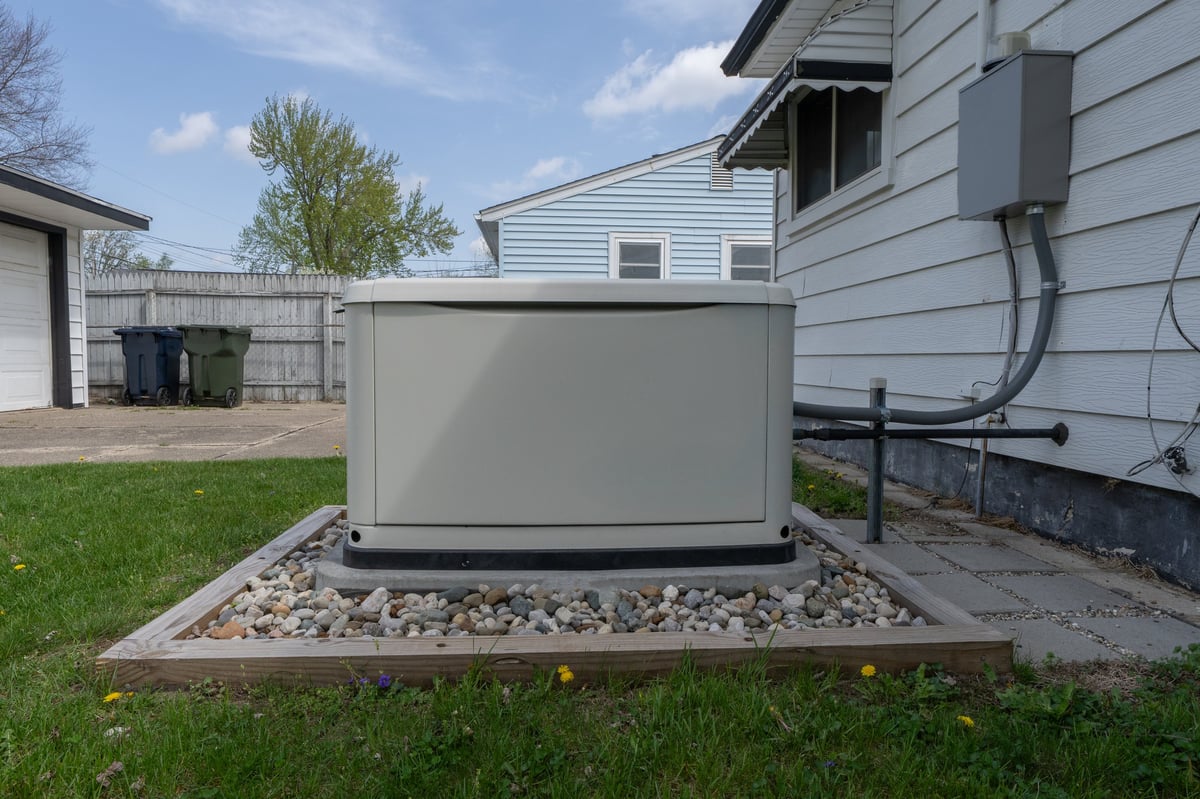 Home generator has been serviced by a professional and is ready to supply power to your house during a grid outtage
